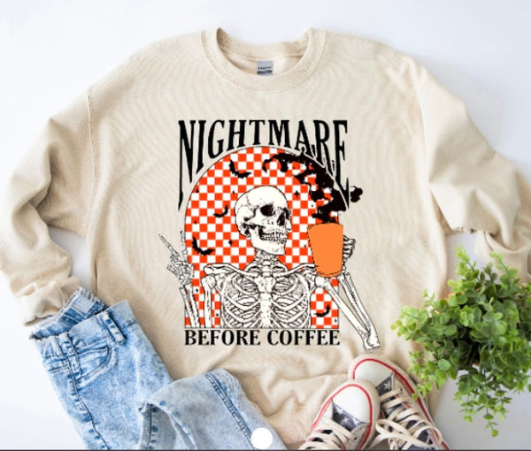 Nightmare Before Coffee Crewneck