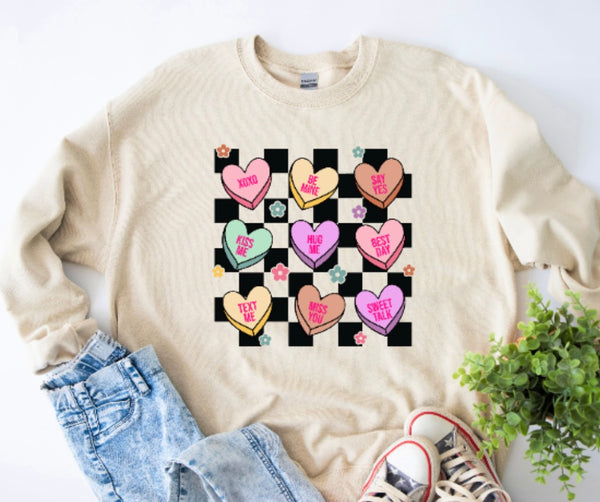 Conversation Heart Crewneck