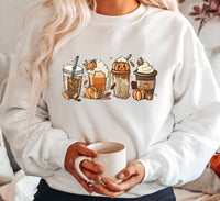 Fall Beverage Design Crewneck Sweatshirt