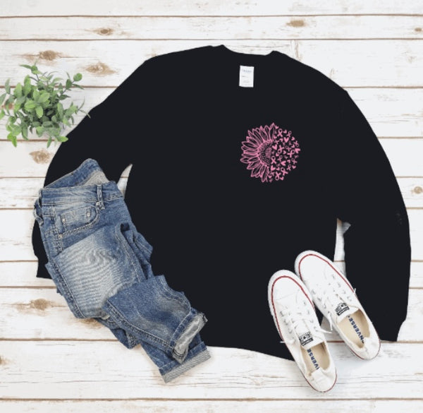 Breast Cancer Sunflower Sweatshirt