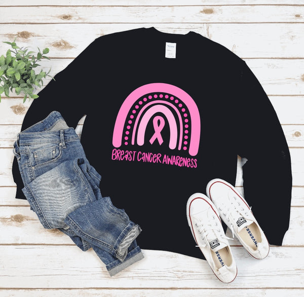 Breast Cancer Awareness Rainbow Sweatshirt